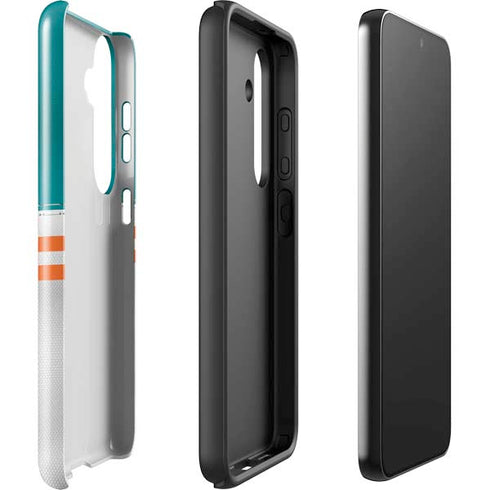 NFL Miami Dolphins White Striped Galaxy S24 Plus Impact Case